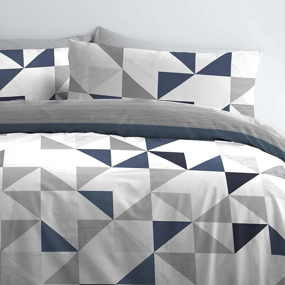Abstract Triangle Printed Duvet Cover Set