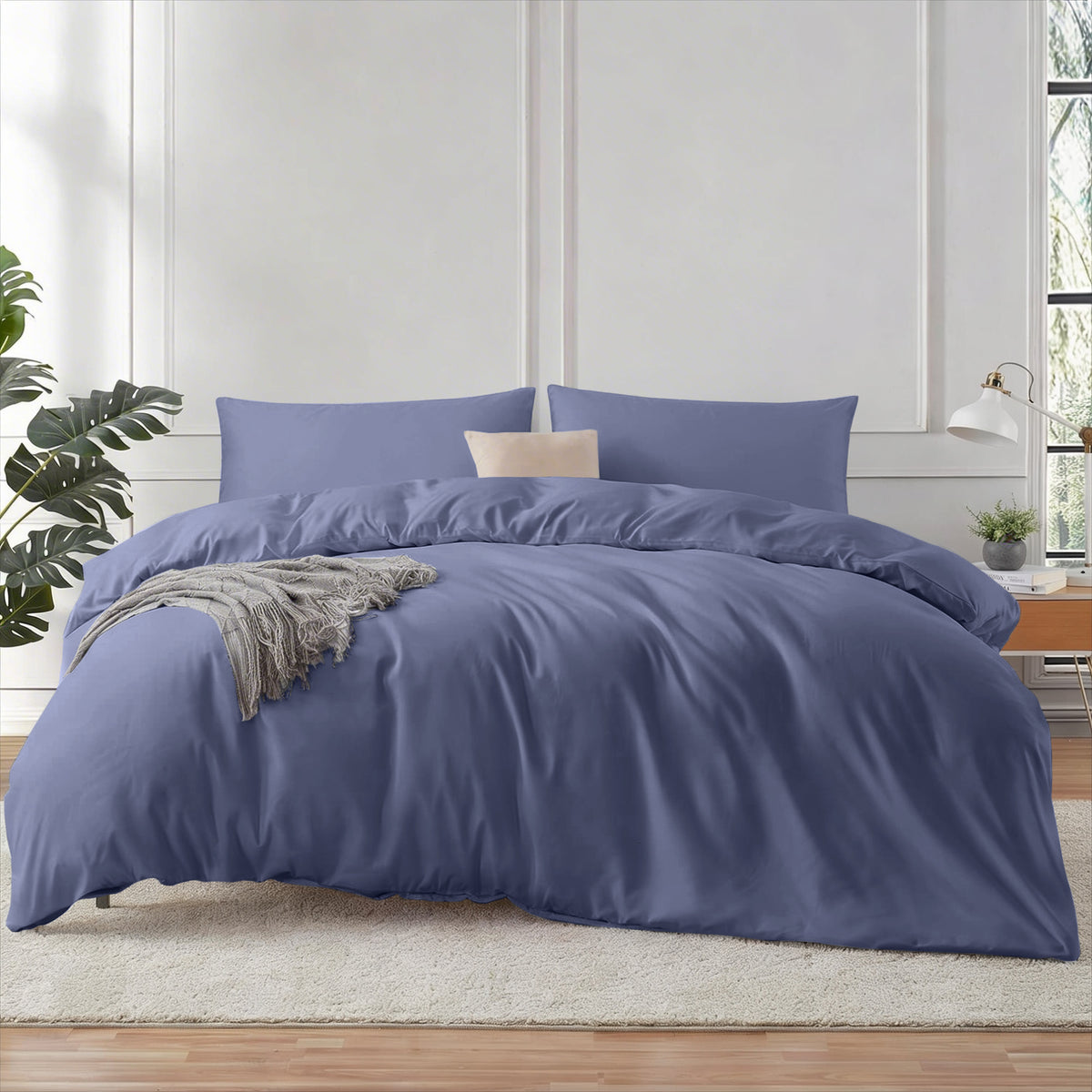 4 Piece Bedding Set Duvet Cover, Pillowcases & Fitted Sheet