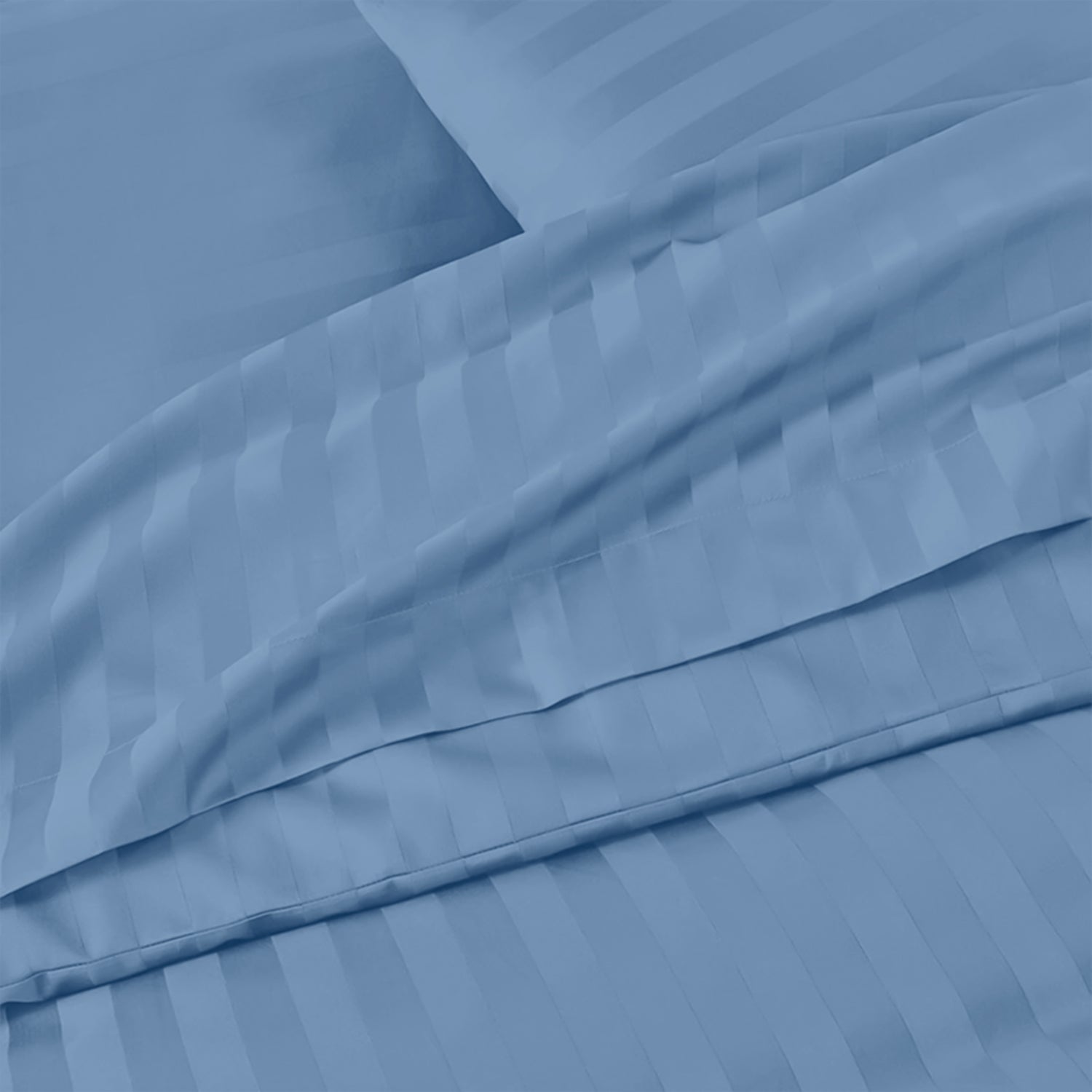 4 Piece Stripe Bedding Set - Duvet Cover, Pillowcases & Fitted Sheet