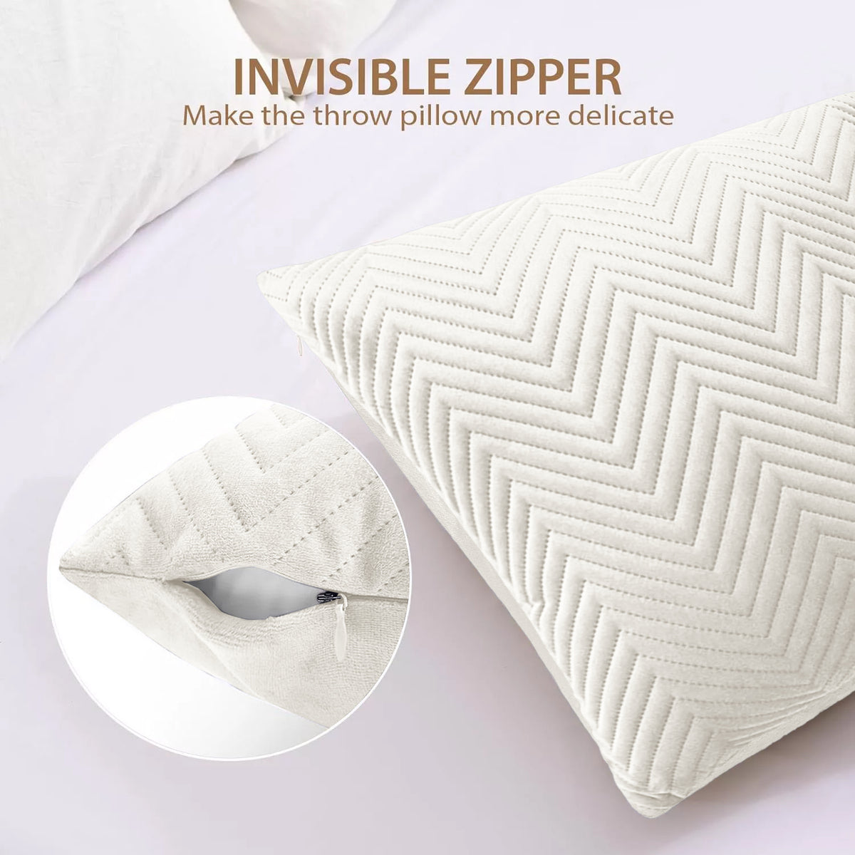 Pack Of 2 Quilted Embossed Cushion Covers