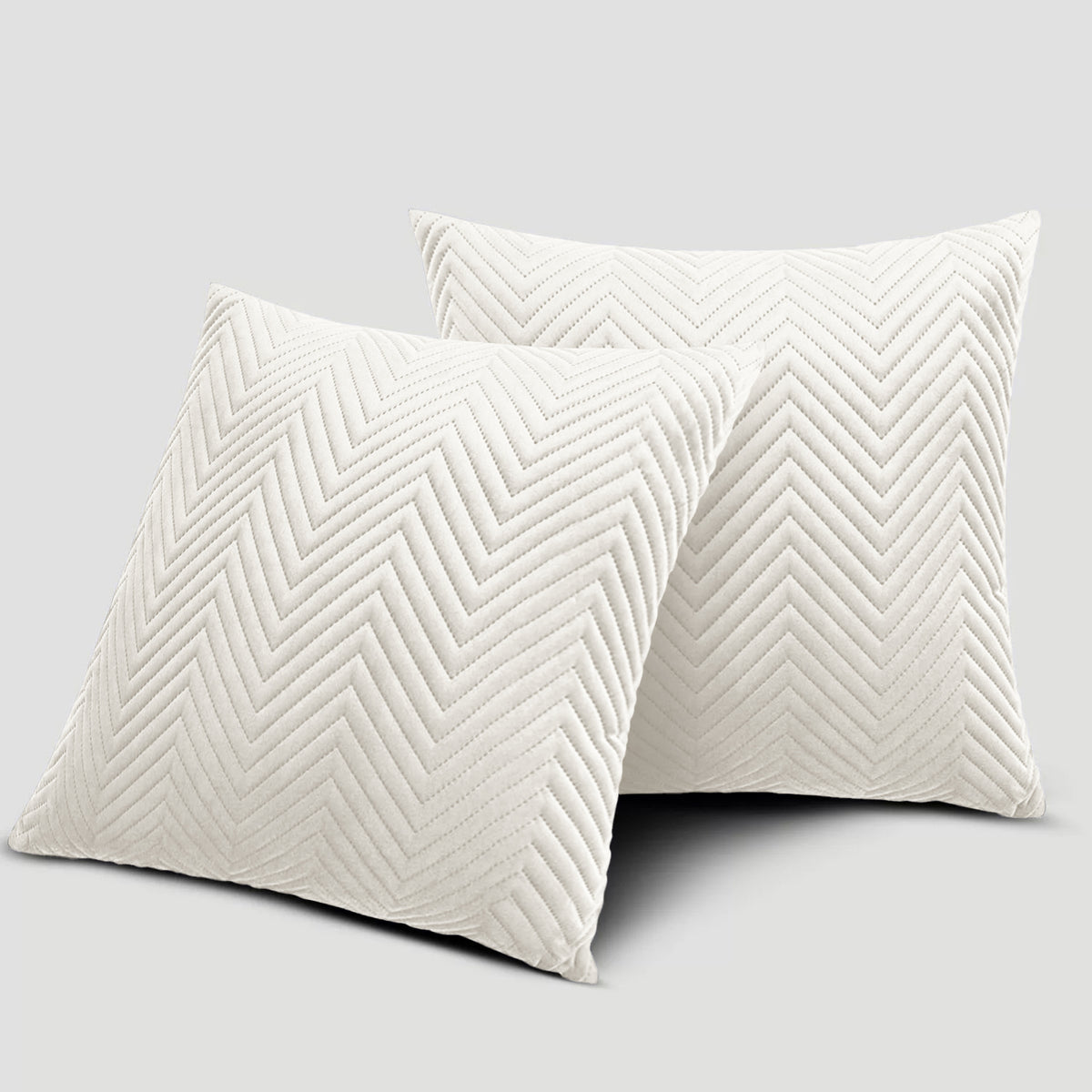 Pack Of 2 Quilted Embossed Cushion Covers