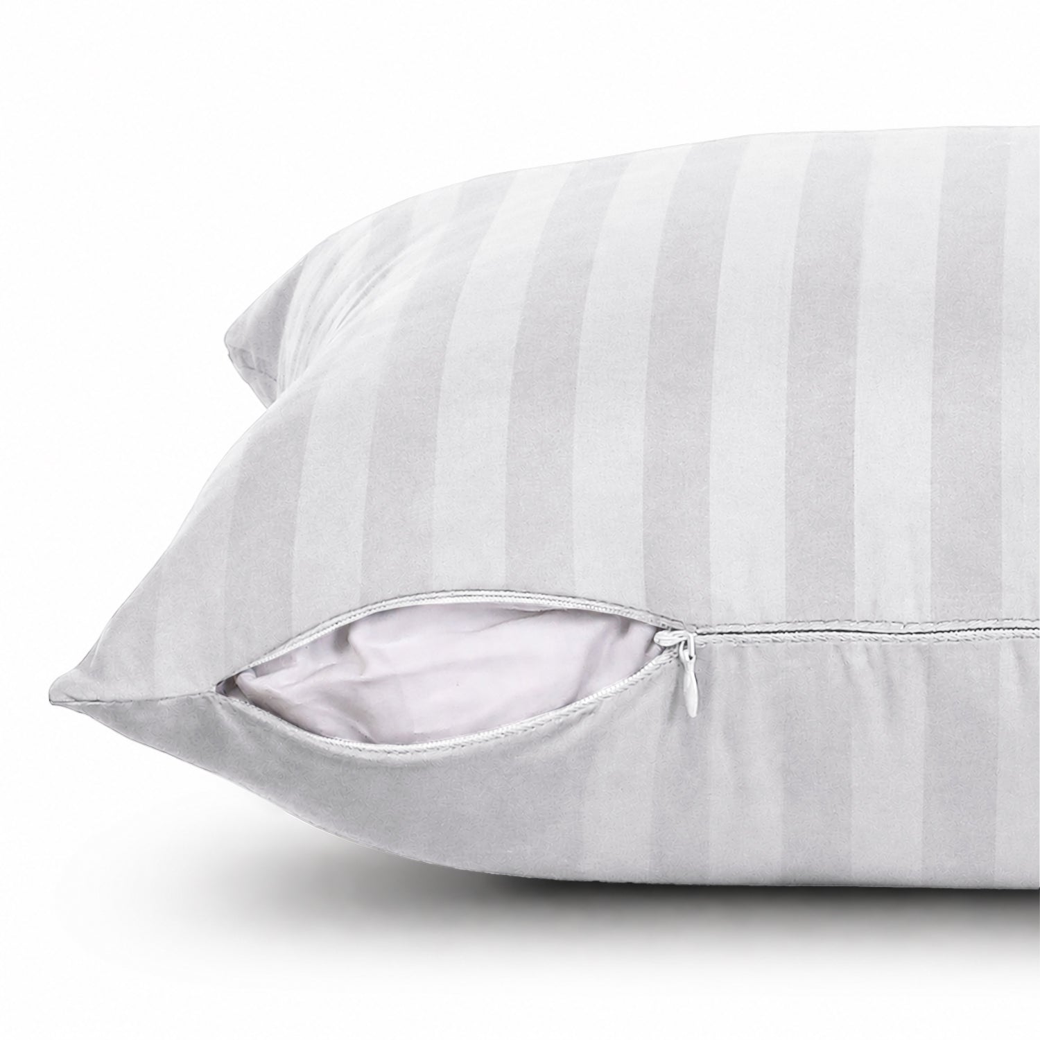 Pair of Stripe Microfibre Cushion Covers for Sofa