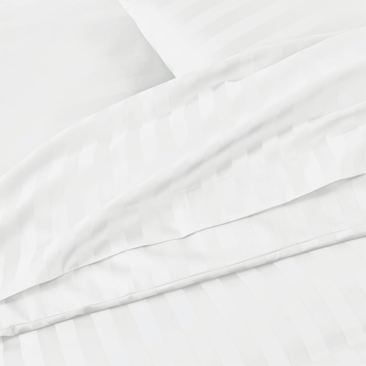 4 Piece Stripe Bedding Set - Duvet Cover, Pillowcases & Fitted Sheet