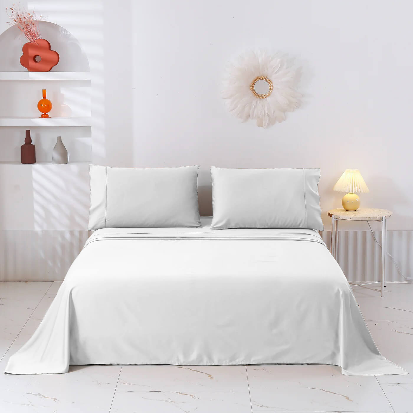 Flat Sheet Egyptian Cotton Bedsheet White