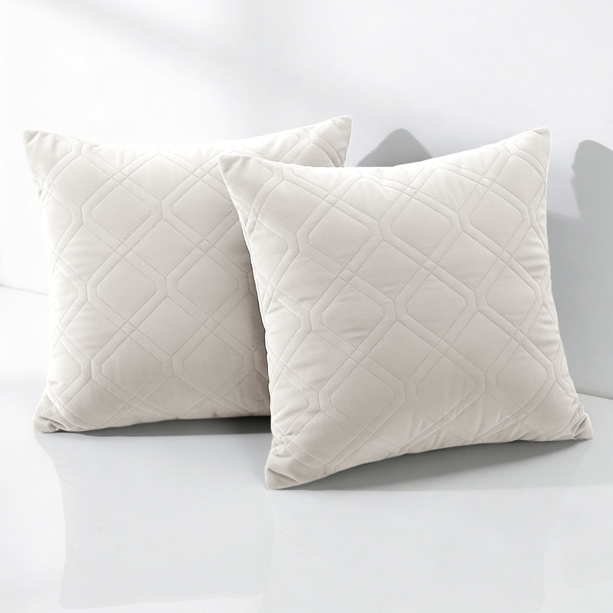 Soft Velvet Cushion Cover with Diamond Pattern – Pack Of 2