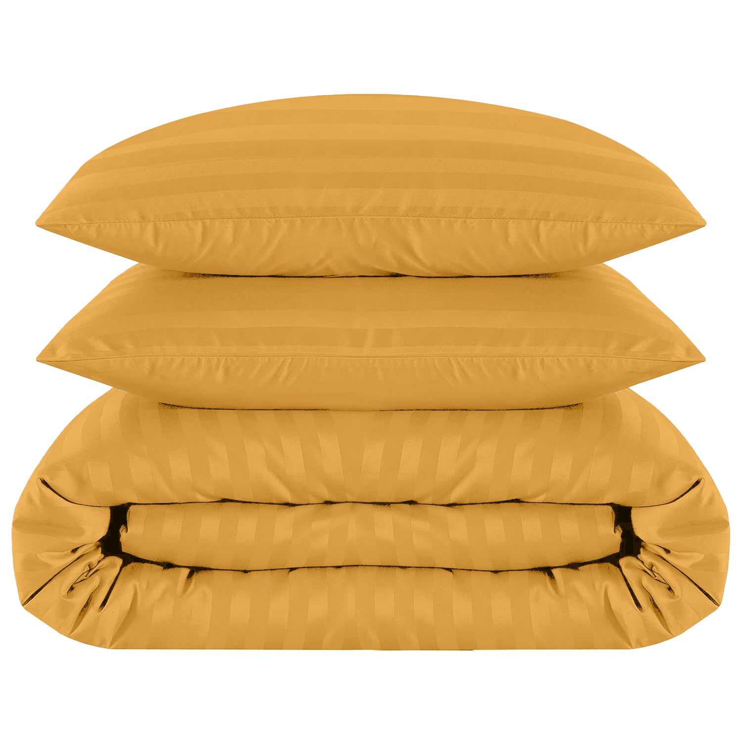 4 Piece Stripe Bedding Set - Duvet Cover, Pillowcases & Fitted Sheet